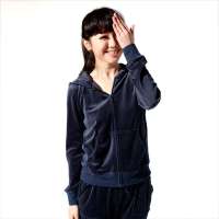 顶瓜瓜/顶呱呱天鹅绒多色运动卫衣家居服套装藏青(175)DJJWC-T0001