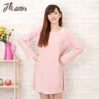 顶瓜瓜/顶呱呱睡衣女长袖睡裙春夏季家居服睡裙粉色点点(175)DJJWC-T3005-Q