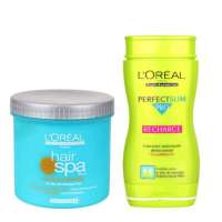 欧莱雅新丝泉滋润发膜500ml+欧莱雅纤体紧致按摩着哩补充装150ml超值套装