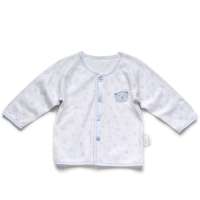 盛哲卡无凸线全开扣上衣M0812蓝/100