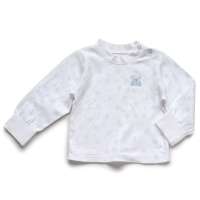 盛哲卡无凸线肩开扣上衣M0808蓝/73