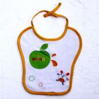 GUGA咕嘎小号葫芦型围兜/黄边绣花22*22