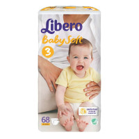 丽贝乐婴儿纸尿裤3号大包装(S)68片(新包装)