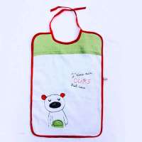 GUGA咕嘎大号围兜/红边绣花28*32