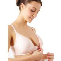 玛维妮孕妇前开扣无钢圈哺乳文胸/粉色80D