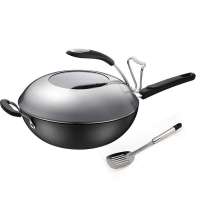 ASD/爱仕达 32cm新一代超硬铸铁锈不了炒锅 WG8332QB