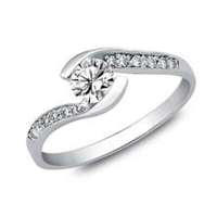 Doido爱度钻石 PT900铂金H色56分钻石女戒/钻戒/婚戒/戒指-秦晋之好