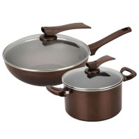 爱仕达新不沾可立盖汤锅炒锅两件套LS02CT