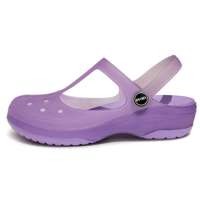 依米格YMIGE亚莉克系列洞洞鞋女士花园鞋变色鞋浅紫变色浅紫底38