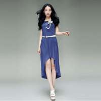 唐狮 女不规则下摆针织连衣裙613223104412(藏青L)