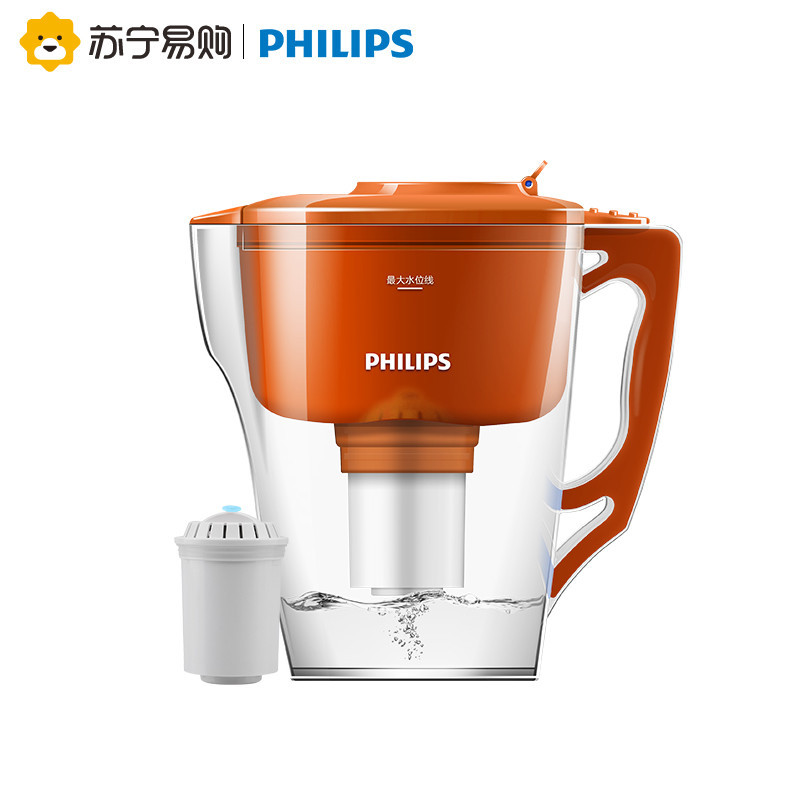 飞利浦 Philips 家用超滤净水器 智能净水壶 滤水壶 过滤器WP2805 自配一芯 4升