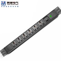 突破(TOP) 02TG120201六联黑色机柜插座