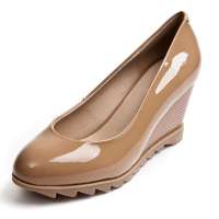 FUGUINIAO富贵鸟坡跟女单鞋H29A131-1驼色34