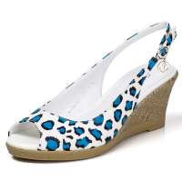 FUGUINIAO富贵鸟坡跟鱼嘴凉鞋N129761KF蓝色37