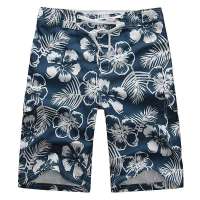 LESMART莱斯玛特男装印花带内衬沙滩短裤MDSK3212(蓝色/M)