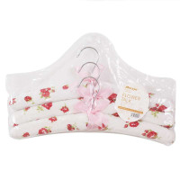 美丽雅棉布衣架3支入(花语系列)