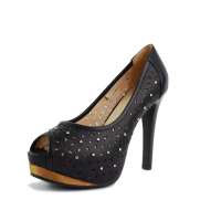 ST.CHIC琪珂 职业气质羊皮女士凉鞋V22C12309M黑色38码