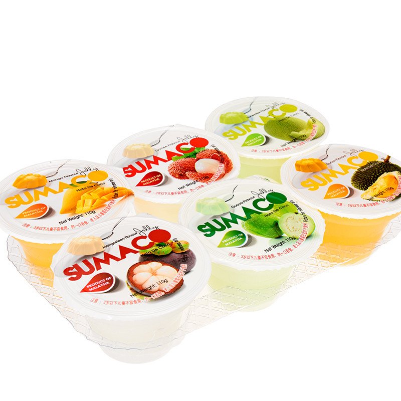 素玛哥Sumaco多口味果冻(含椰纤果)110g*6杯装660g马来西亚进口