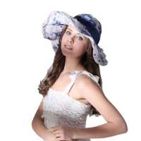 新品Kenmont帽子夏天女士大檐帽子遮阳帽 蝴蝶结沙滩KM-0435-12