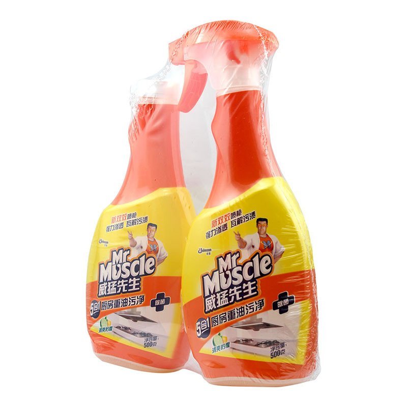 威猛先生 厨房重油污净双包装 柠檬 500ml+500ml 油污净 油污清洁剂