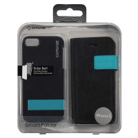 卡登仕(CAPDASE)IPHONE5臻彩皮套+壳套装独特磁吸组合(黑/黑)