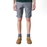 SPORTICA斯波帝卡 男装复古清爽全棉休闲短裤412560(蓝灰色/31)