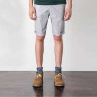 SPORTICA斯波帝卡 男装纯棉复古绅士休闲短裤412638(白咖条纹/33)