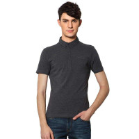 SPORTICA斯波帝卡 男装纯色简约清爽短袖POLO衫T恤123099(黑色/M)