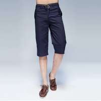 唐狮 男腰抽绳休闲中裤613212092411(藏青29)