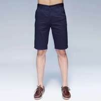 唐狮 男衬格子面料休闲中裤613212092415(藏青34)