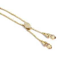 禾场 奥地利进口水晶 遇见你 流苏黄色水晶 项链