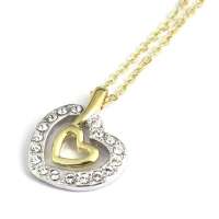 禾场 奥地利进口水晶 心中之心 时尚高贵水晶项链