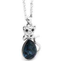 禾场 奥地利进口水晶 性感猫咪项链