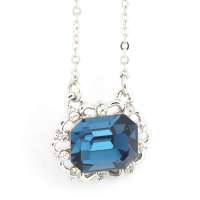 禾场 奥地利进口水晶 深蓝之念项链