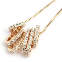 禾场 奥地利进口水晶 金色奢华项链