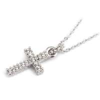 禾场 奥地利进口水晶 十字架 简约满钻气质项链