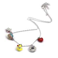 禾场 奥地利进口水晶 小黄鸭 可爱小动物项链