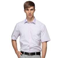 HODO红豆相思鸟男装男士修身格纹短袖衬衫HDXC13111(R12红格38)