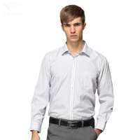 HODO红豆相思鸟男装男士正装条纹长袖衬衫HDXC13112(P09紫条39)