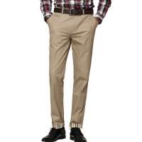 HODO红豆相思鸟男装商务休闲直筒休闲裤XK13301(Y13卡其38)
