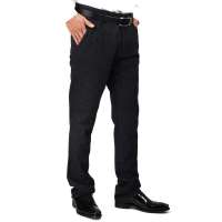 HODO红豆相思鸟男装毛料直筒修身商务无摺休闲裤XSNK059(S06黑灰30)