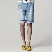 GXG 男士个性牛仔短裤22225383(浅蓝色/XL)
