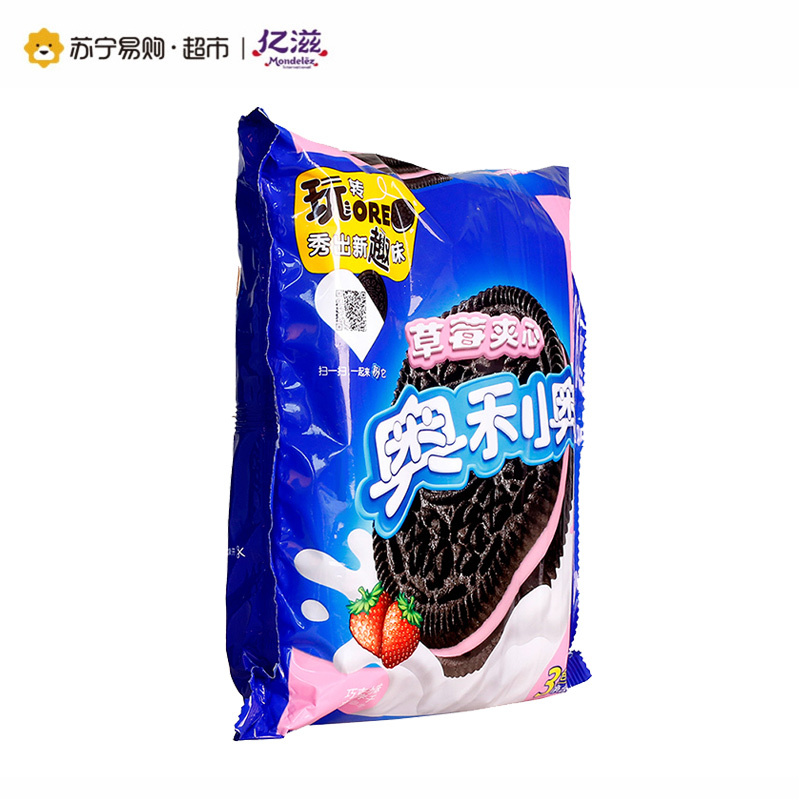 奥利奥 夹心饼干(草莓味)390g/袋