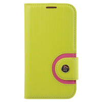 倍思(BASEUS)三星S4 I9500彩虹皮套带休眠唤醒(绿色)