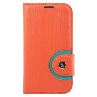 倍思(BASEUS)三星S4 I9500彩虹皮套带休眠唤醒(橙色)