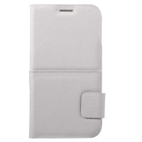 倍思(BASEUS)三星S4 I9500真皮记事本皮套带休眠唤醒(白色)