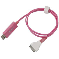 倍思(BASEUS)Micro USB+苹果30pin接口发光数据线(粉紫色)