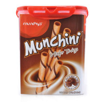 麦奇(munchy's)满吉利巧克力味巧心卷（桶装）400g