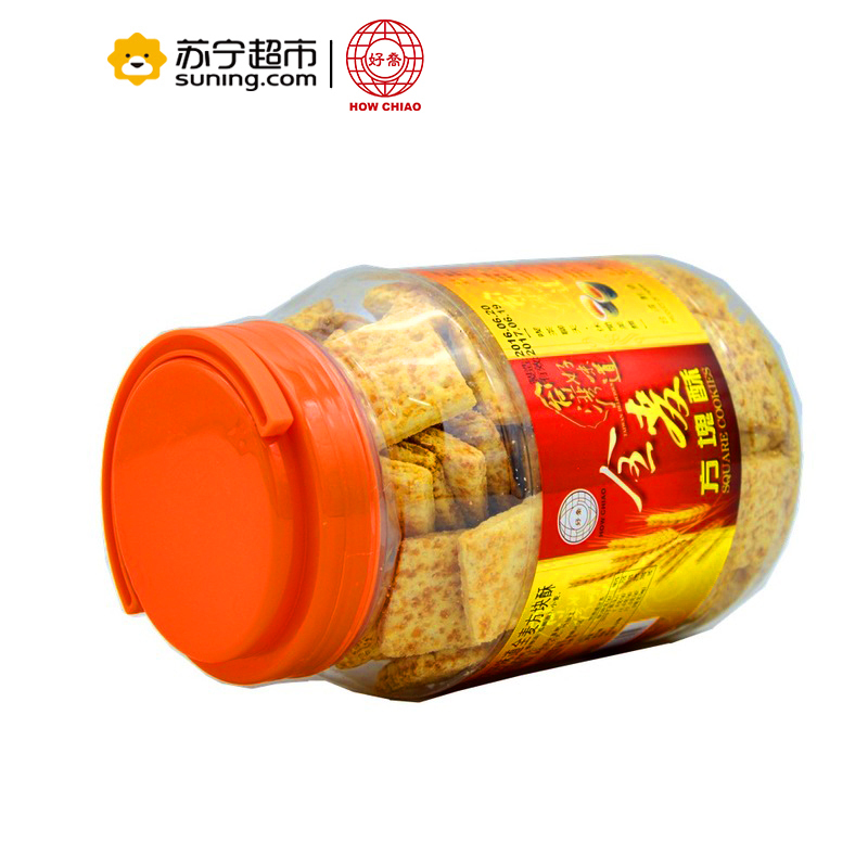好乔(How Chiao)台湾好味道全麦方块酥 500g(台湾)