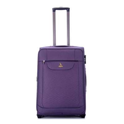 Austarlion澳洲袋鼠尼龙布料合金拉杆旅行箱配密码琐36970紫色20寸